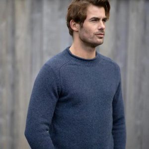 Men's Saddle Shoulder Crew Neck Jersey Stitch