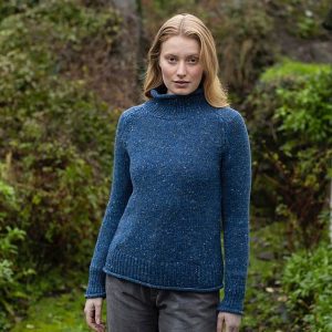 Women's Saddle Shoulder Sweater w/ Rolled Edges