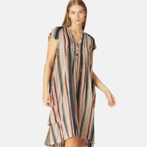 Ilse Jacobsen Short Sleeve Long Dress