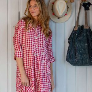 Lee Gingham Shirtdress Midi