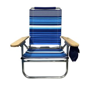 Beach Chair Striped Aluminium