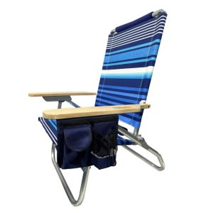 Beach Chair Striped Aluminium