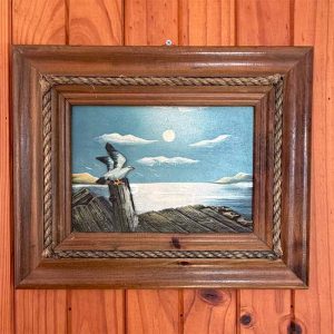 USA 3D Carved Artwork with Seagull