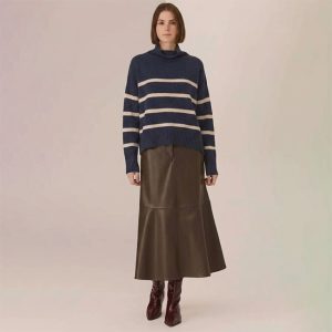 Astor Stripe Knit - Indigo Pebble