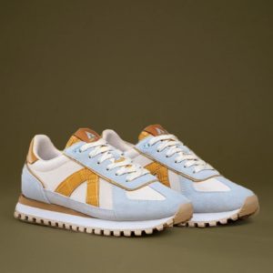 GATE Sneakers Blue/Beige/Cognac Croc
