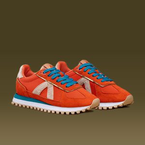 GATE Sneakers Orange/Beige Pony Hair/Gold