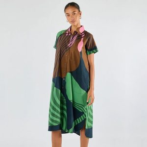 Papillon Button Dress