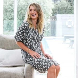 Folk Shadow Buti Shirtdress