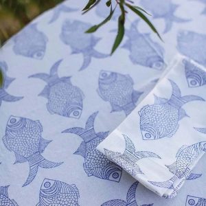 Fishy Round Tablecloth (S)